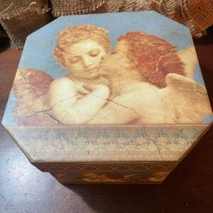 Vintage Tri-Costal Raphael’s Sistine Chapel Cherub Decorative Box